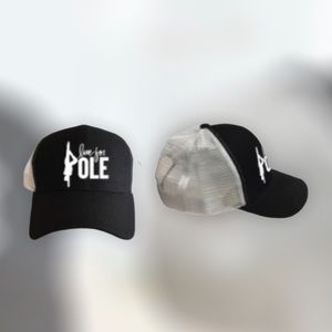 Live For Pole Black& White Trucker Hat